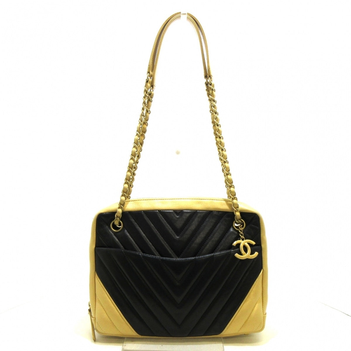 Chanel V Stitch Chevron Shoulder Bag Shoulder Chain