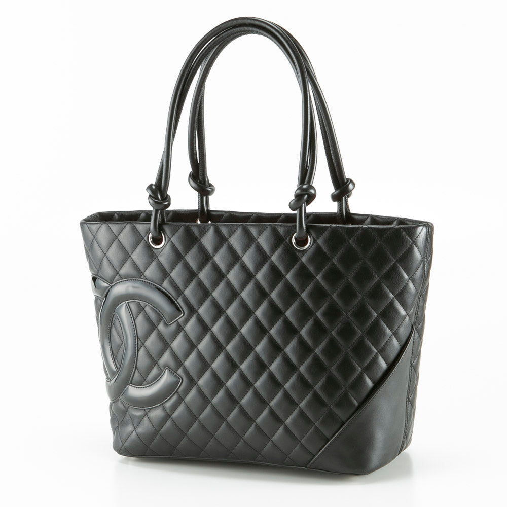 Chanel Cambon Tote Bag Black Large