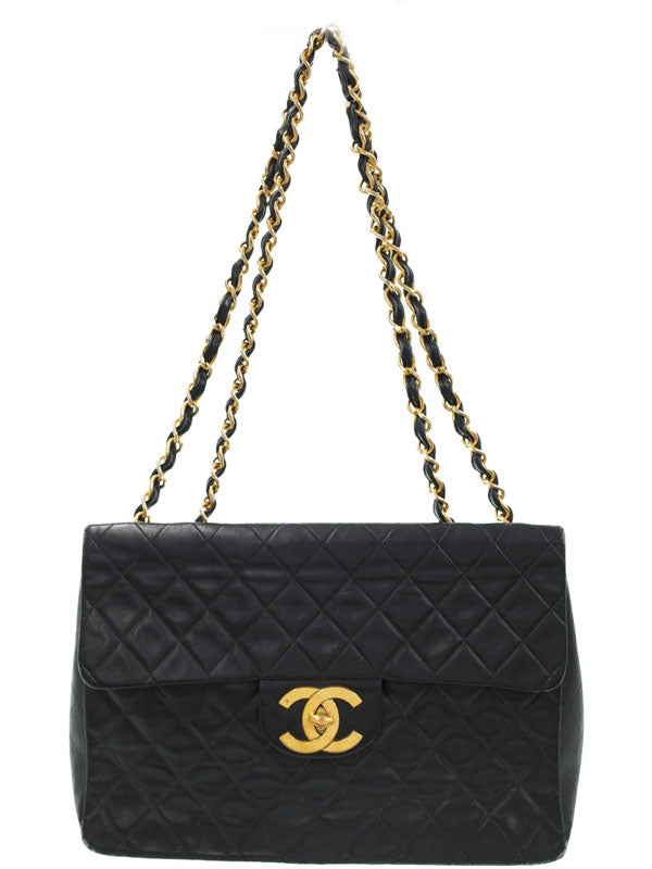 Chanel Deca Shoulder Bag 34 Matelasse Black