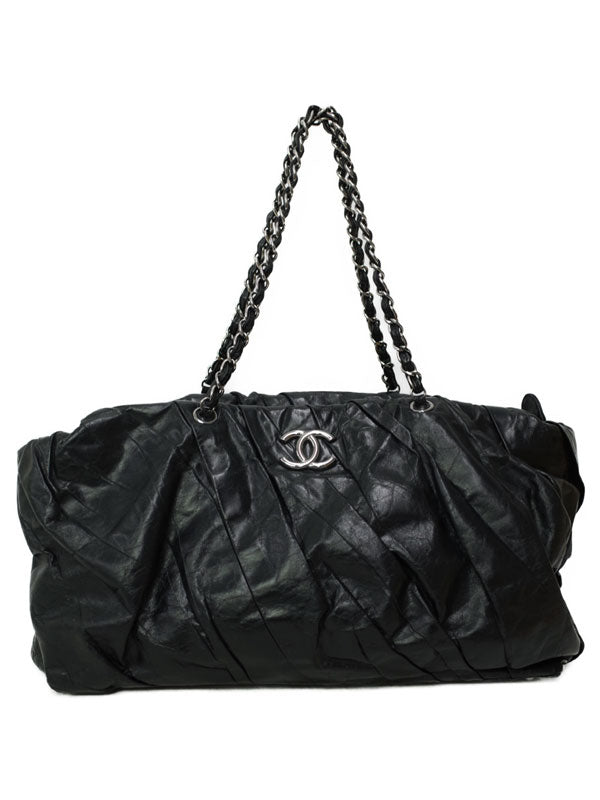 Chanel Cocomark Gathered Shoulder Bag Black