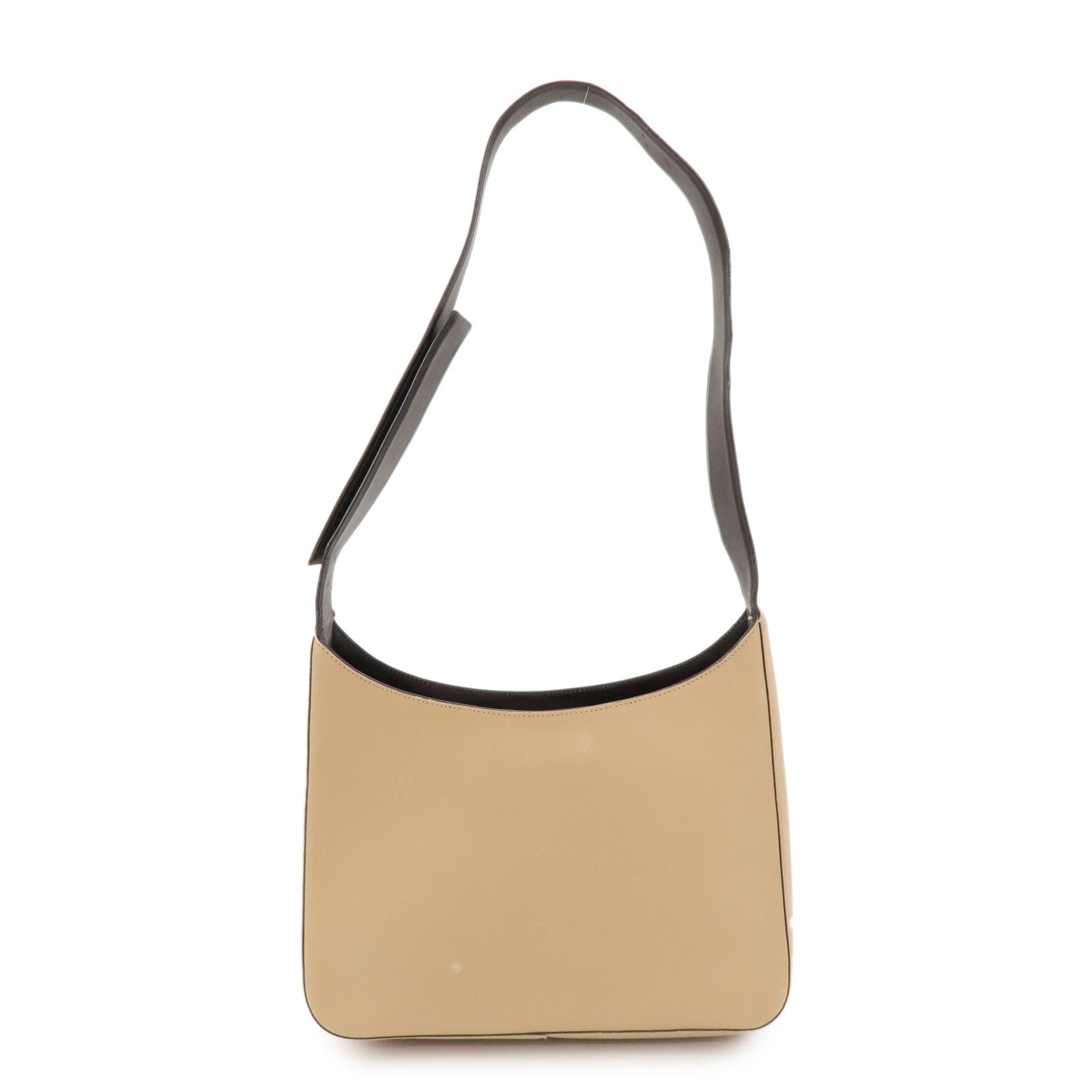 Shoulder Bag Hand Bag 2 Leather Beige Logo