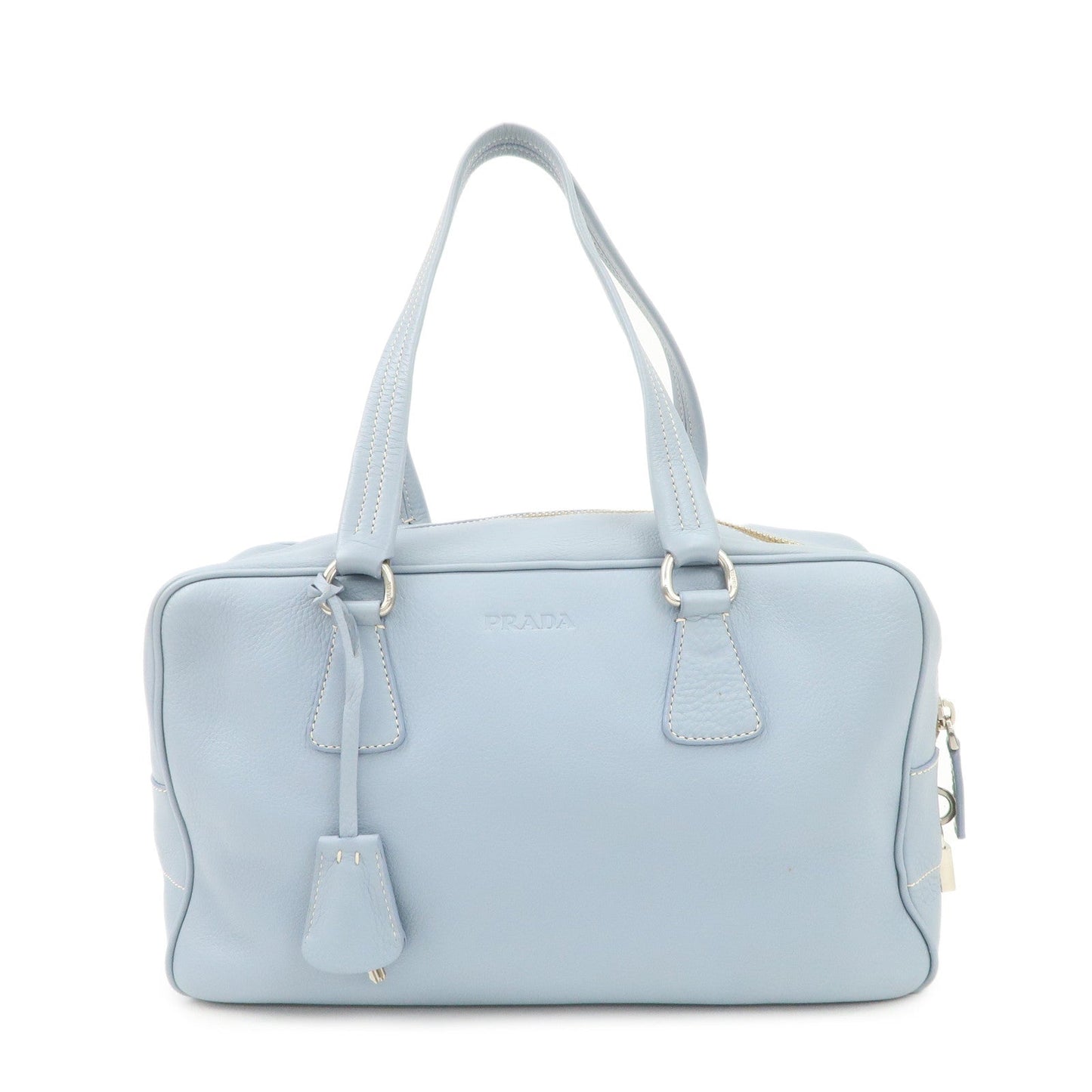 Shoulder Bag Boston Bag d Leather Blue