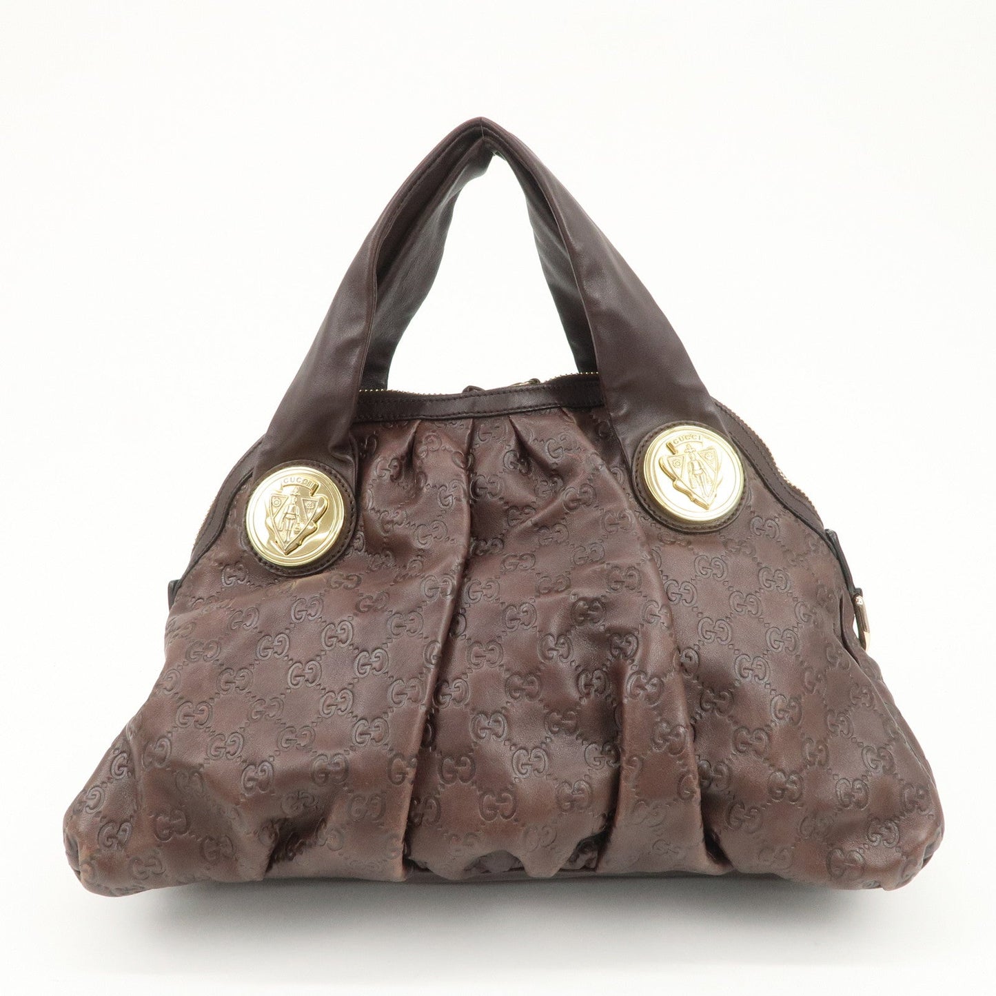 GUCCI Guccissima Histoire Leather Tote Bag Dark Brown 197019