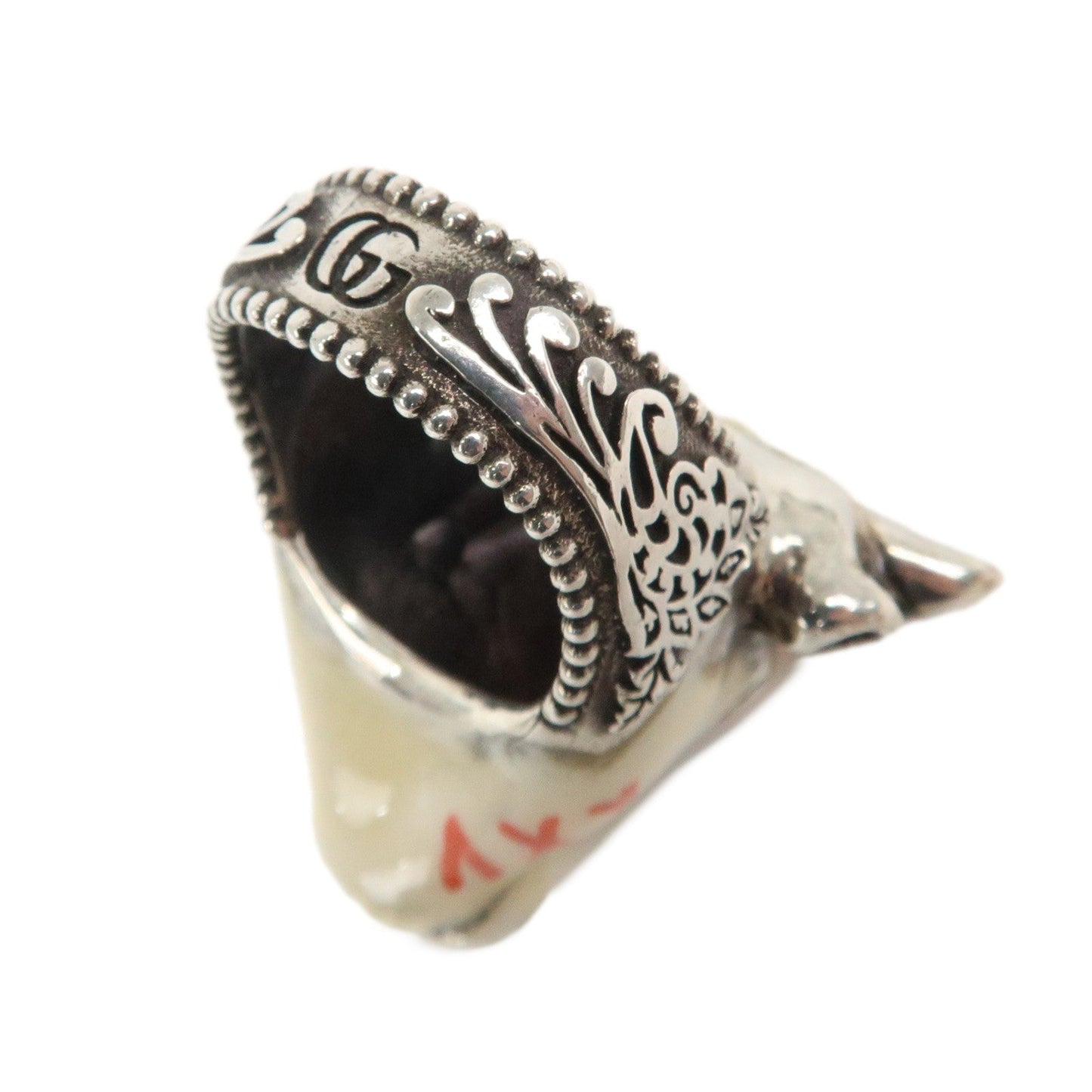 GUCCI Anger Forest Bull's Head Ring SV925 Silver #13 US6-6.5