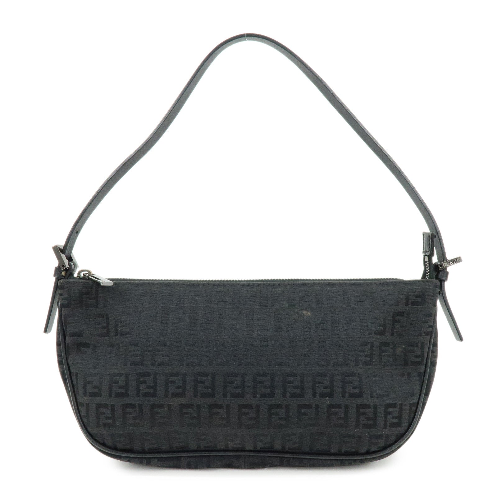 Shoulder Bag Zucchino Hand Bag Leather Canvas Black