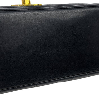 Chanel Diana Single Flap Chain Shoulder Bag Leather Matelasse