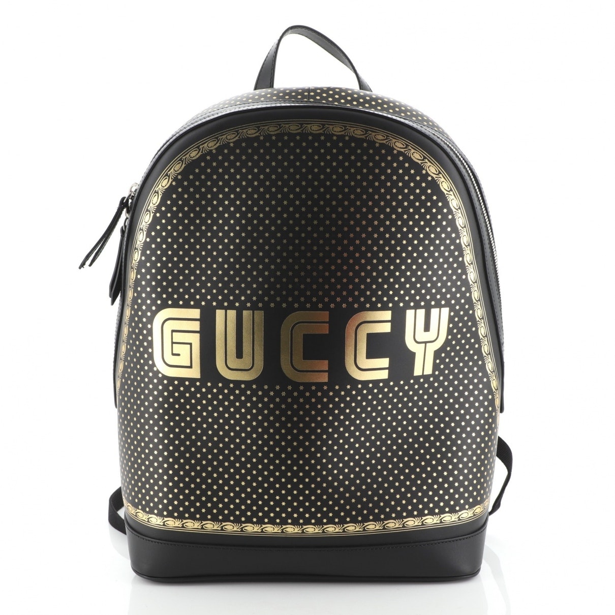 Gucci black leather backpacks