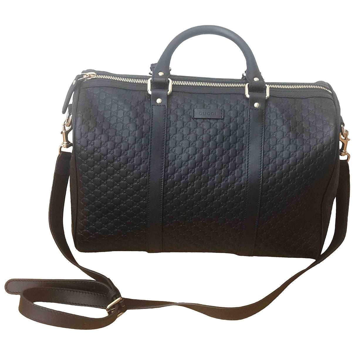 Gucci boston black leather handbag