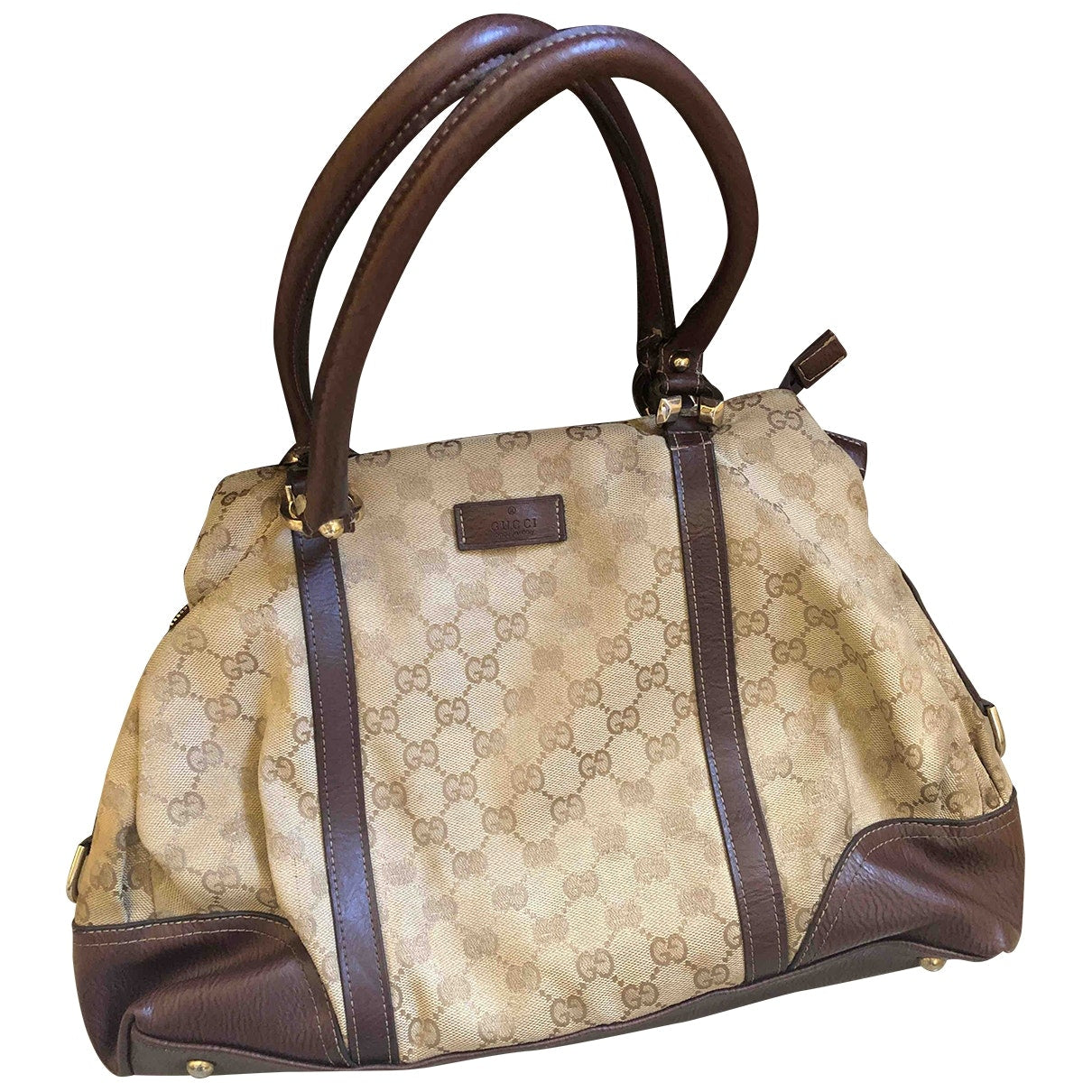 Gucci brown cloth handbag