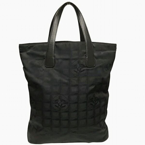 Chanel New Travel Line Nylon Jacquard Leather Tote Bag