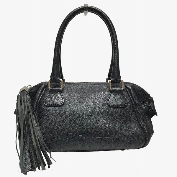 Chanel Calf Leather 2Way Boston Bag