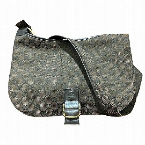 Gucci Shoulder Bag Leather Canvas Bag 3