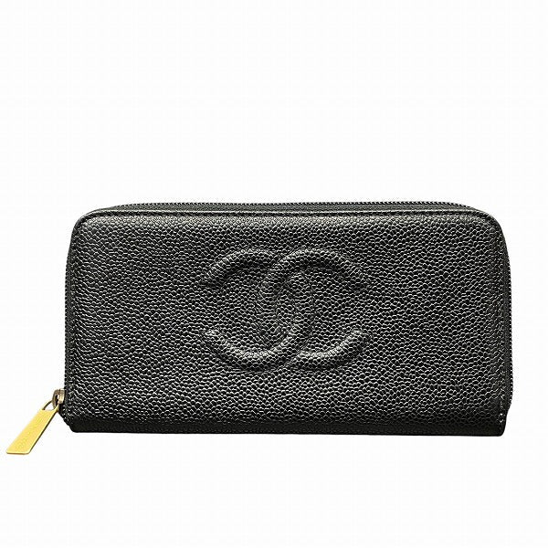 Chanel Coco Mark Caviar Long Wallet
