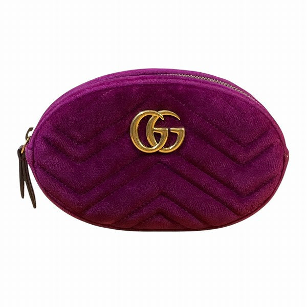Gucci Marmont Velour Waist Bag Leather Travel Bag