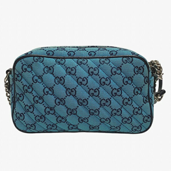 Gucci Marmont Shoulder Bag Leather Canvas 3