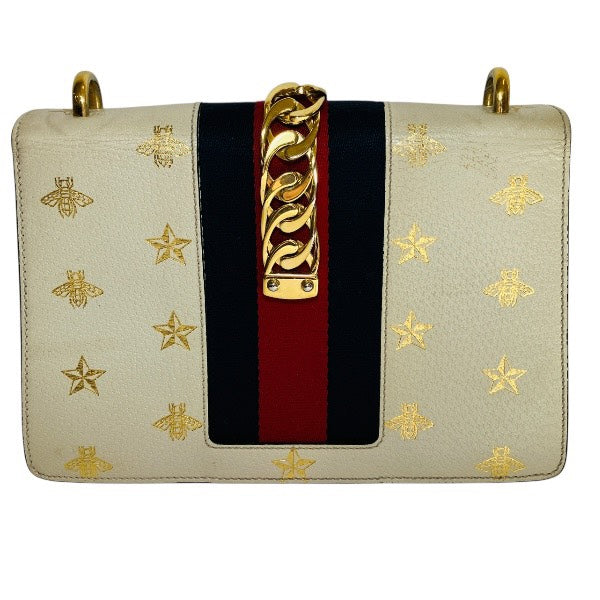 Gucci Sylvie Bee Star Shoulder Bag Leather Bag 1