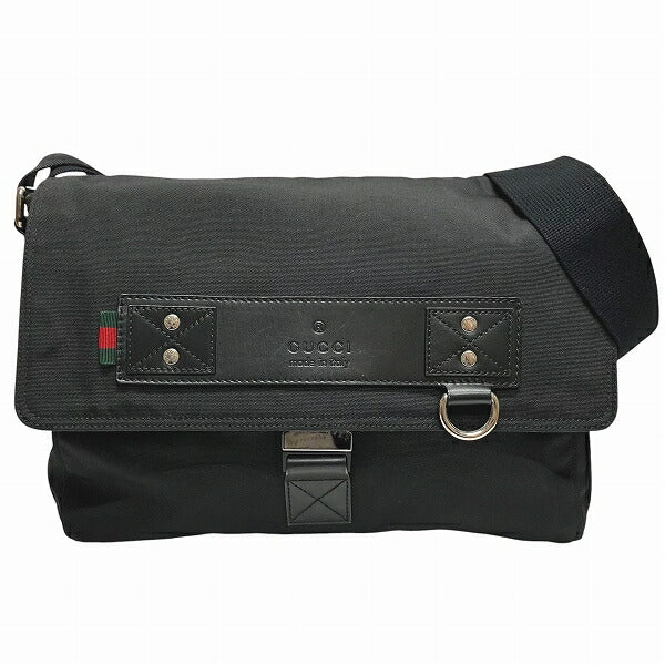 Gucci Sherry Shoulder Bag Leather Canvas