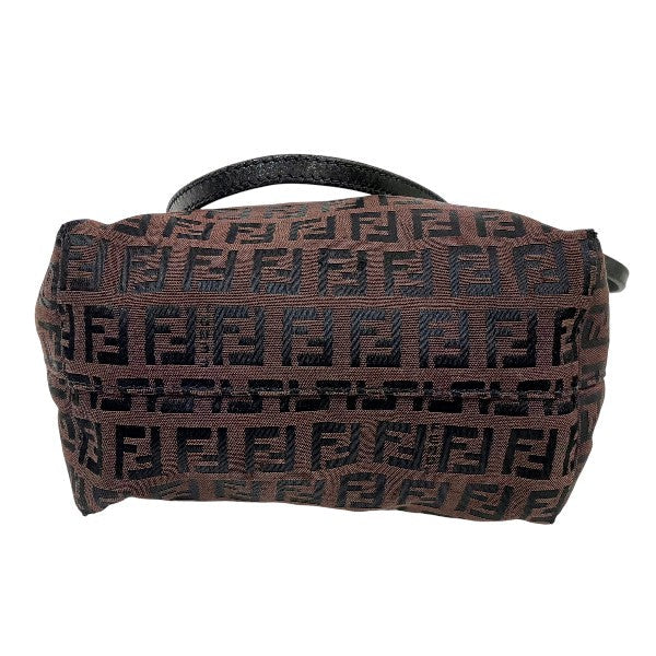 Fendi Zucchino Handbag Leather Canvas Travel Bag Leather Handbag 1