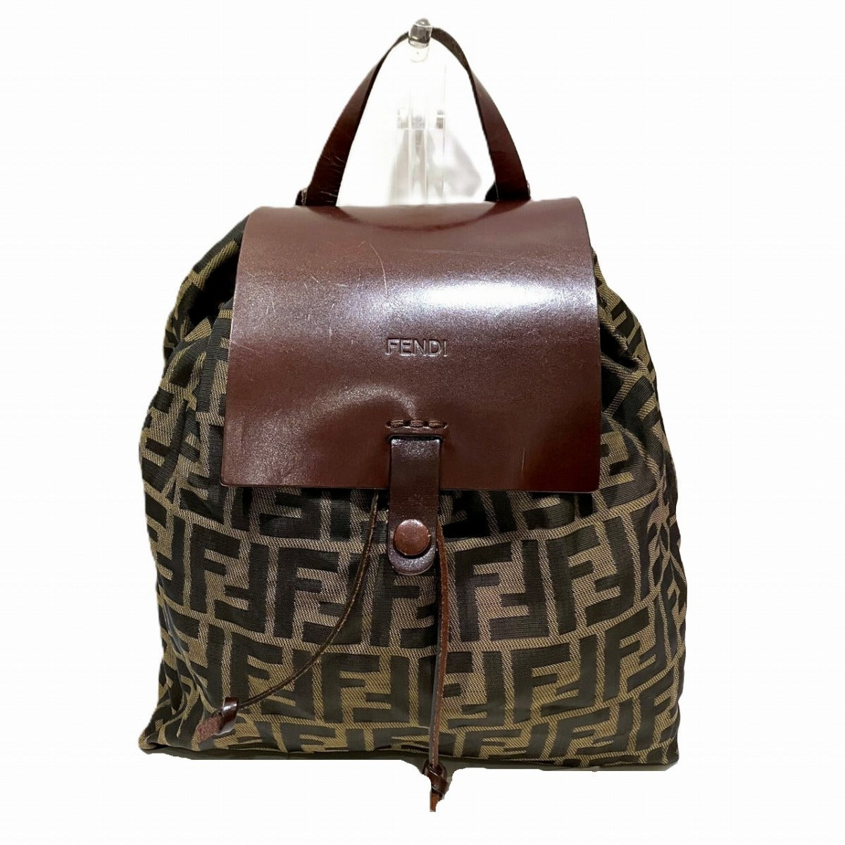 Fendi Backpack Leather Canvas