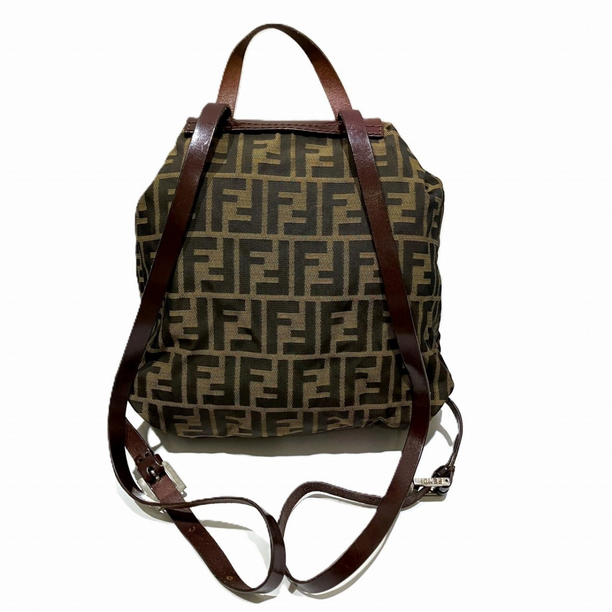 Fendi Backpack Leather Canvas