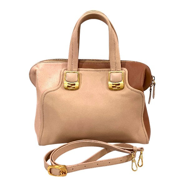 Fendi Chameleon 2Way Bag Leather Travel Bag