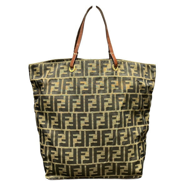 Fendi Zucca Tote Bag Leather Canvas Tote Bag 3