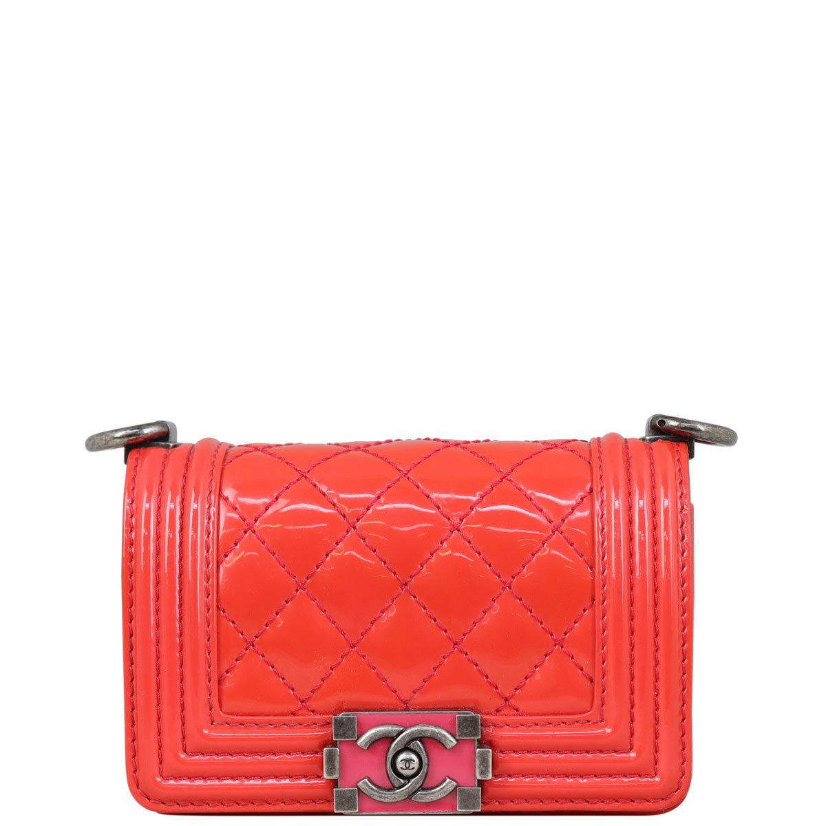 Chanel Boy Patent Handbag Mini Mini Bag