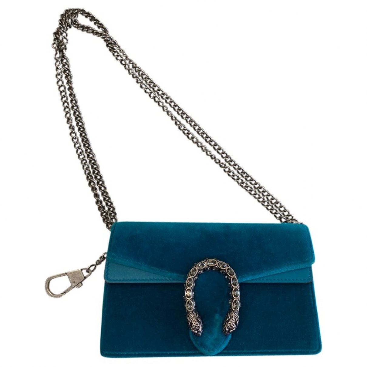 Gucci blue velvet handbag