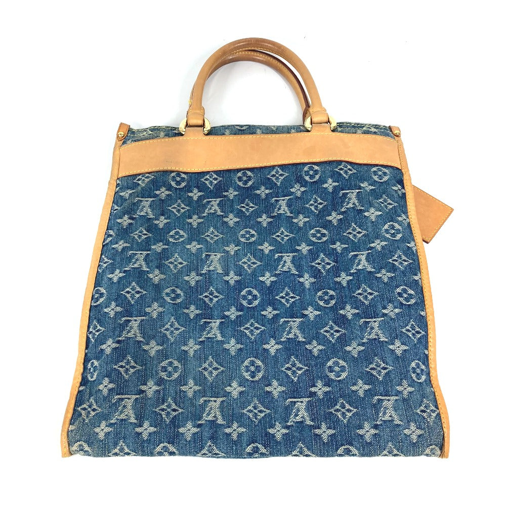 Louis Vuitton M95018 Flat Shopper Monogram Denim Blue Shoes