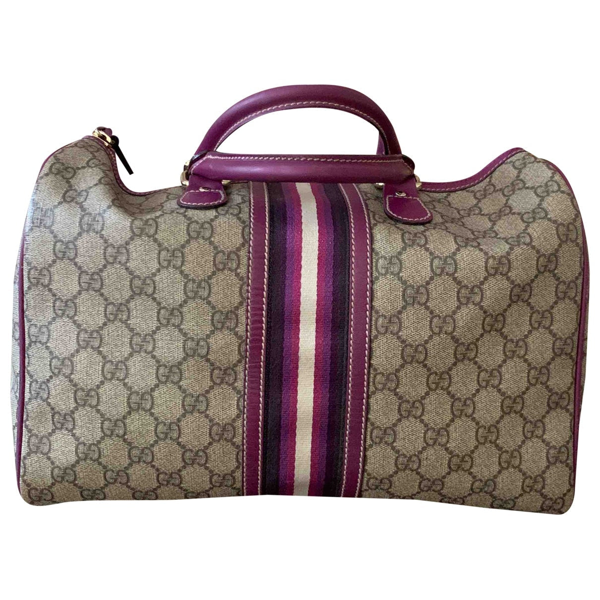 Gucci boston purple cloth handbag