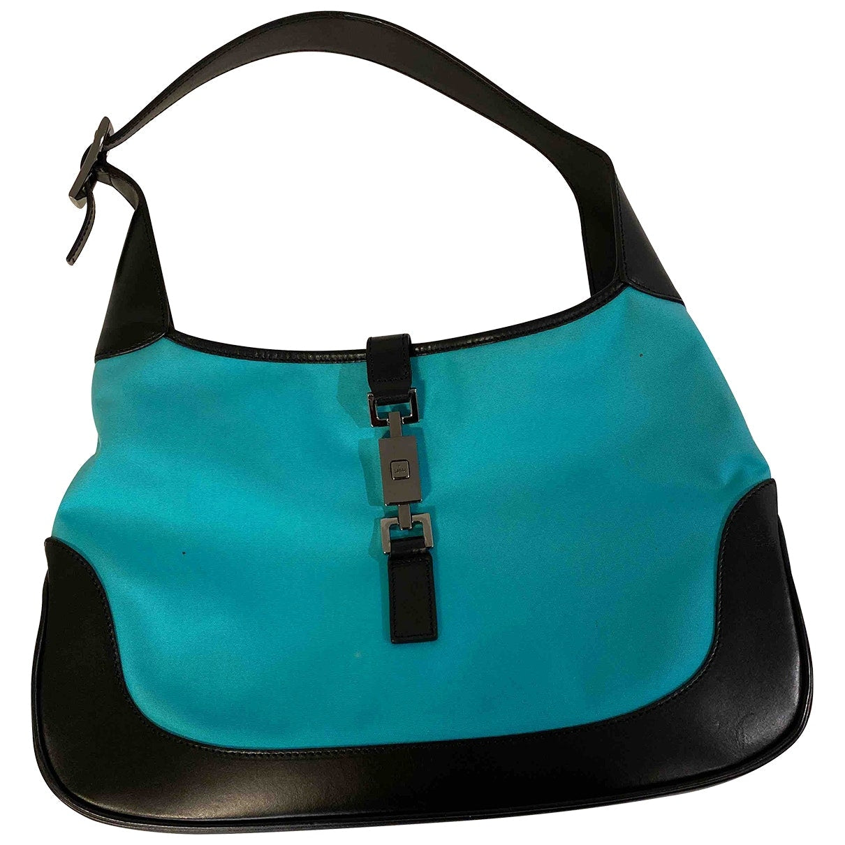 Gucci jackie turquoise cloth handbag
