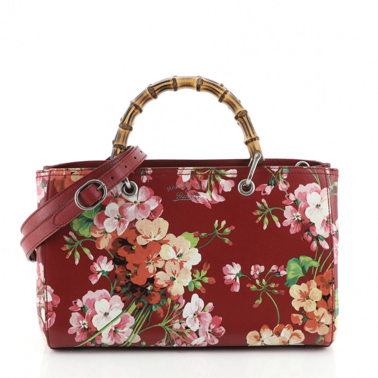 Gucci bamboo multicolour leather handbag