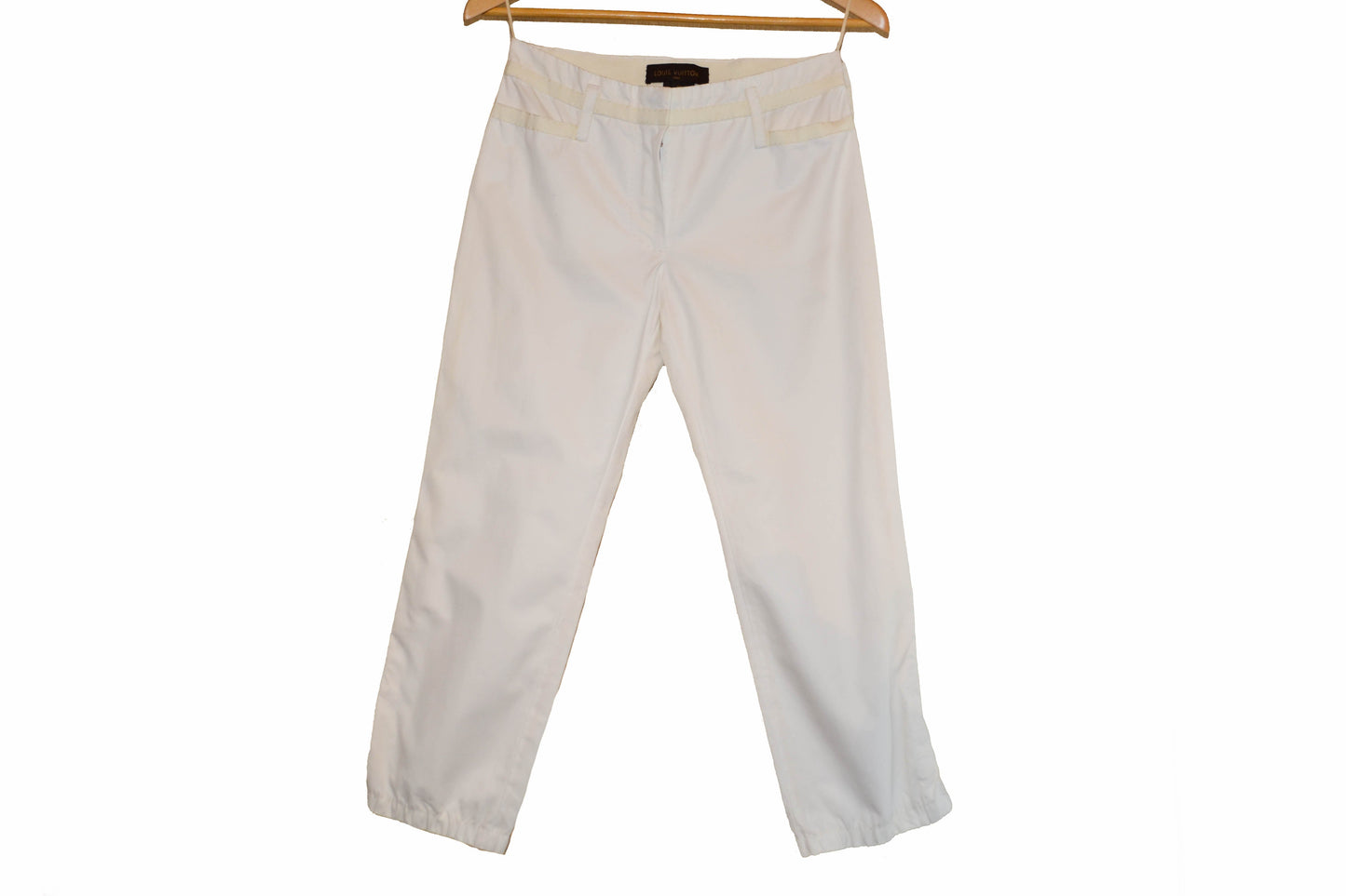 Louis Vuitton Women's White Cotton Pants Size 36
