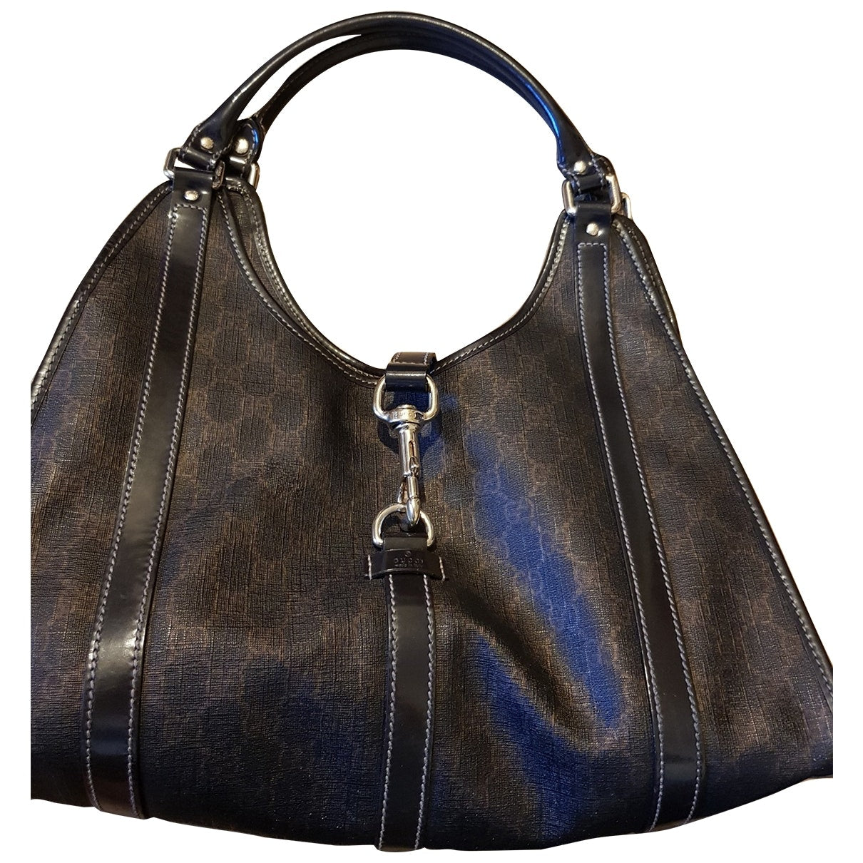 Gucci brown cloth handbag