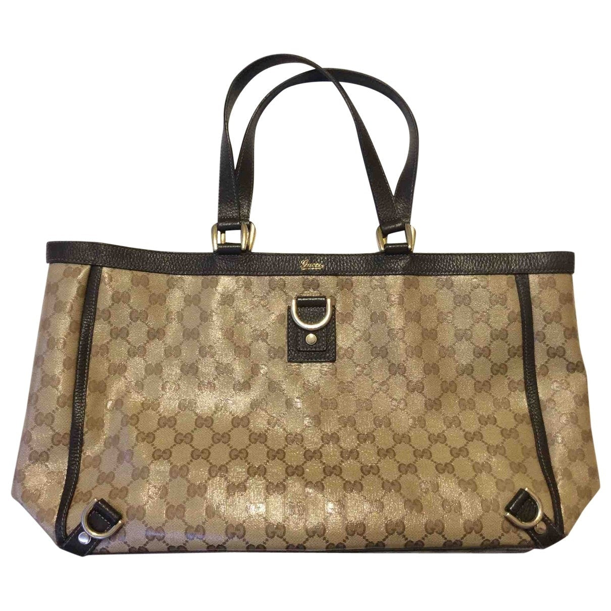 Gucci brown cloth handbag