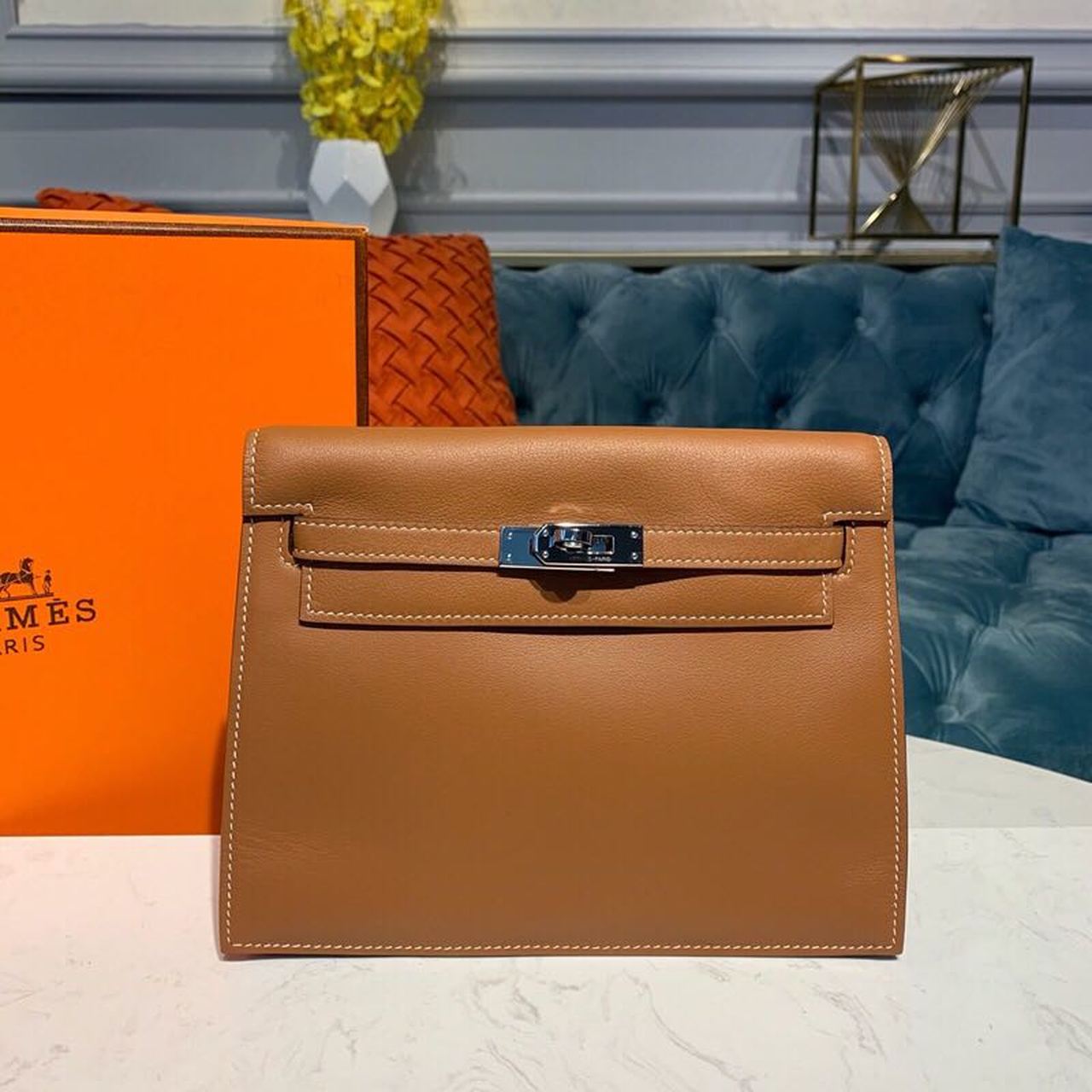 Top Quality Kelly Danse Ii Bag Swift Brown Travel Bag