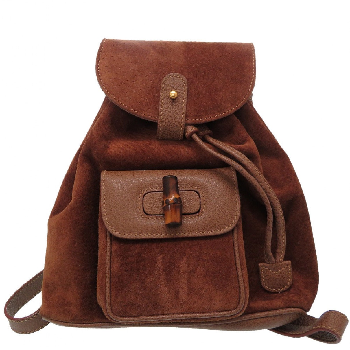 Gucci brown suede backpacks