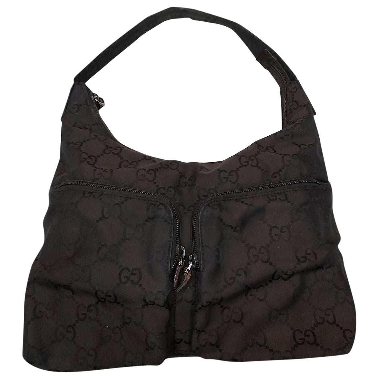 Gucci brown cloth handbag