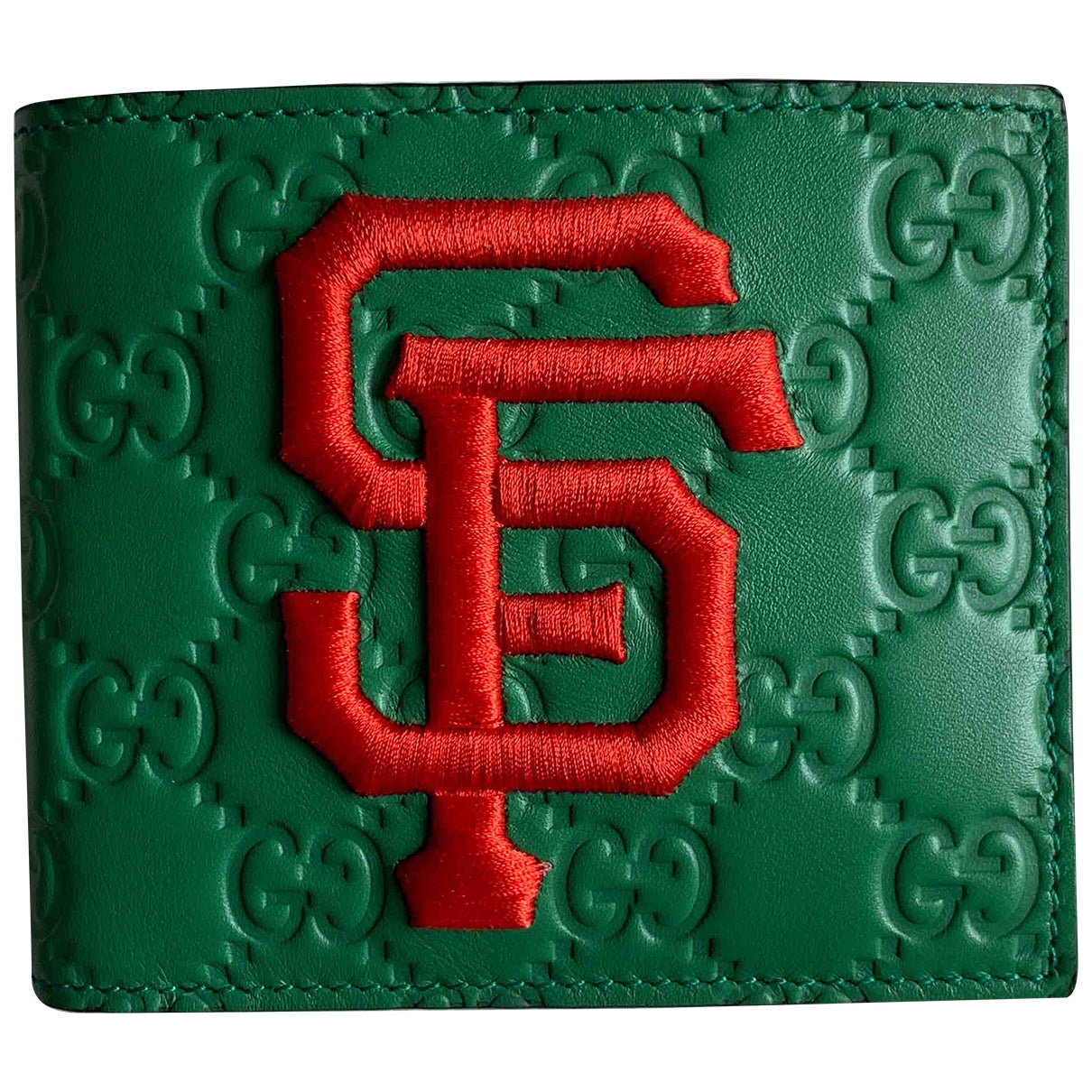 Gucci green leather case