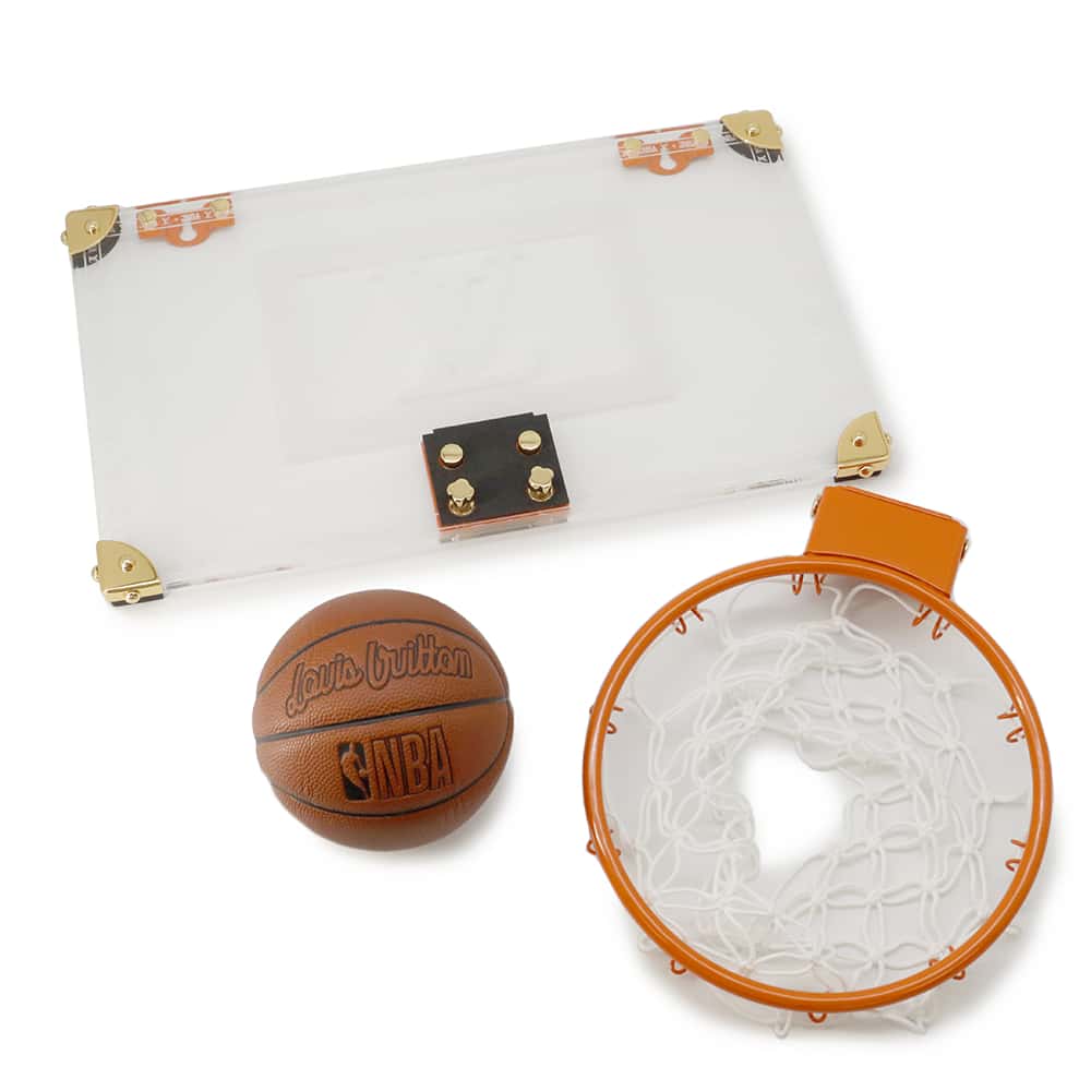 Louis Vuitton NBACollaboration Basketball Goal TransparentGI0564 Plexiglass Leather Orange Handbag