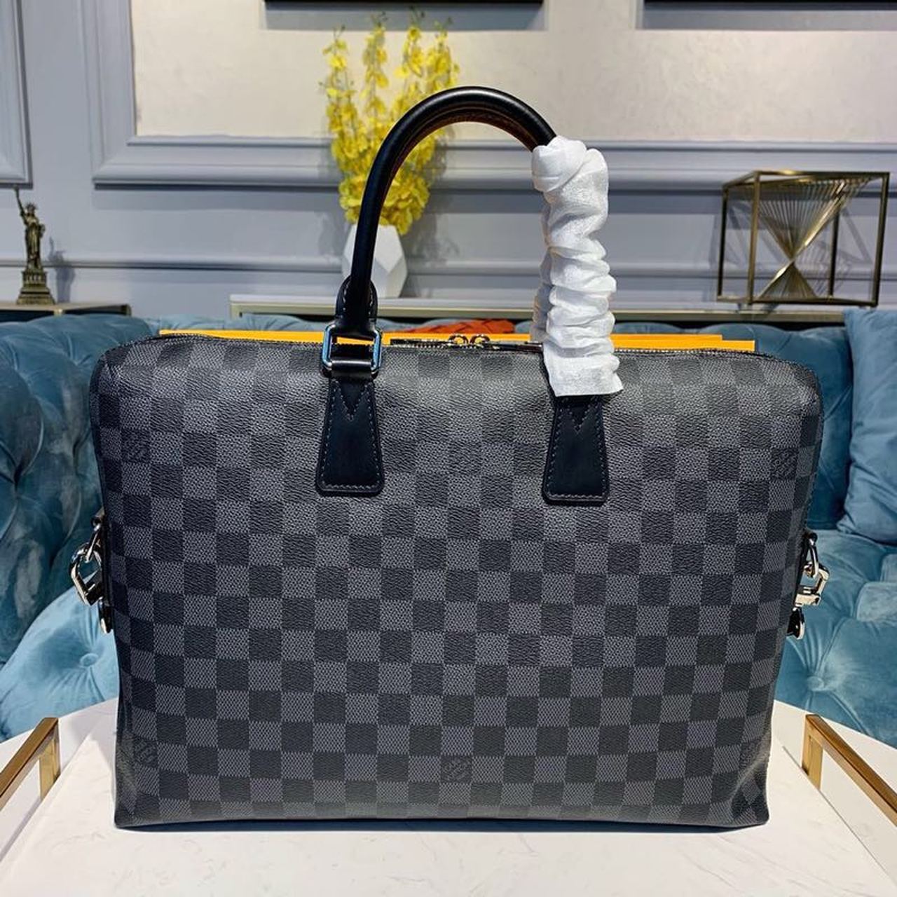 Top Quality Porte Documents Jour Bag Damier Canvas Travel Bag