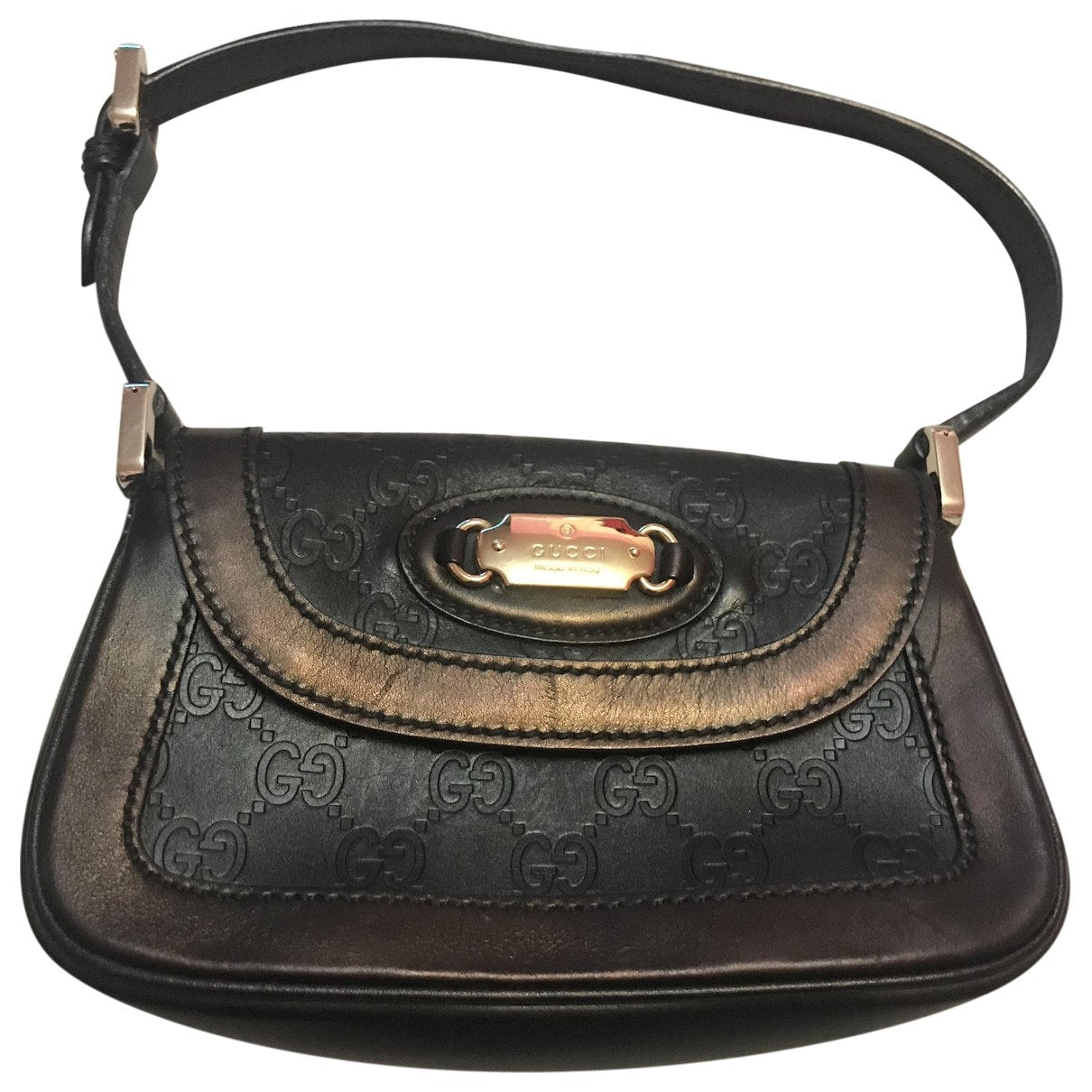Gucci black leather handbag