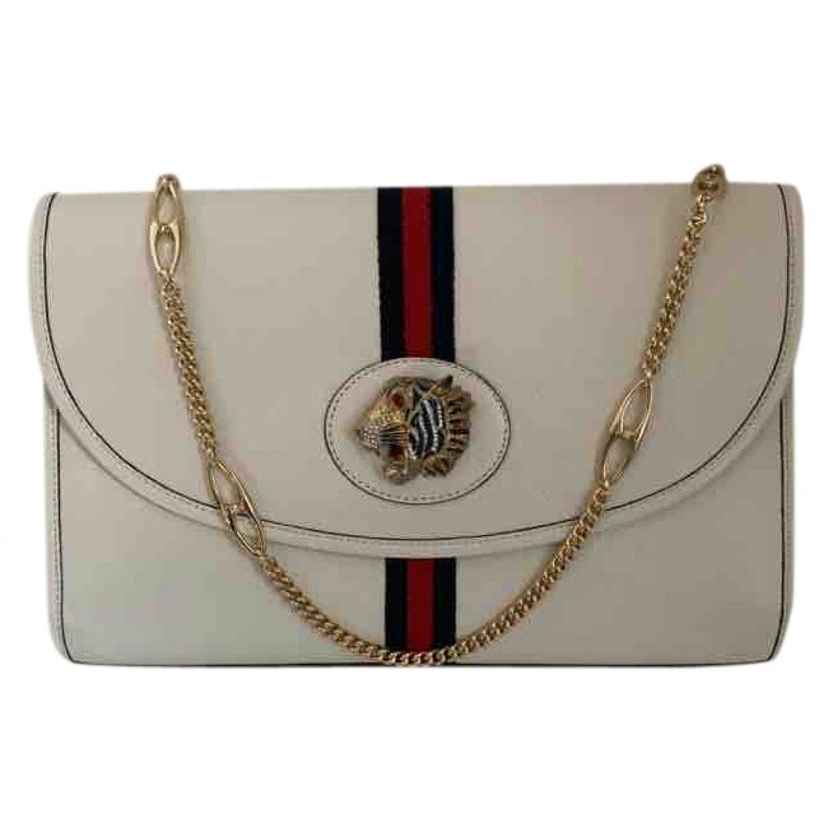 Gucci rajah white leather handbag