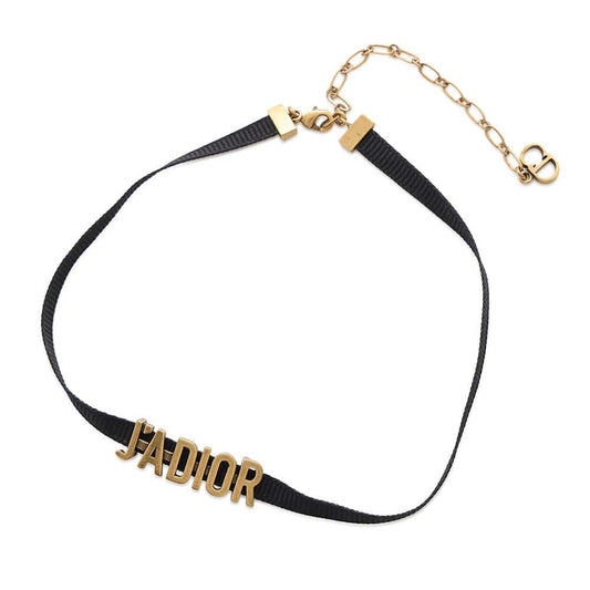 Dior Ja Choker Antique Blackn Adrmt Metal Grosgrain Gold Travel Bag