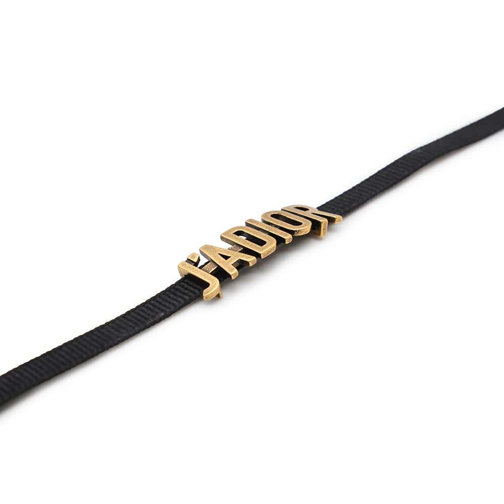 Dior Ja Choker Antique Blackn Adrmt Metal Grosgrain Gold Travel Bag