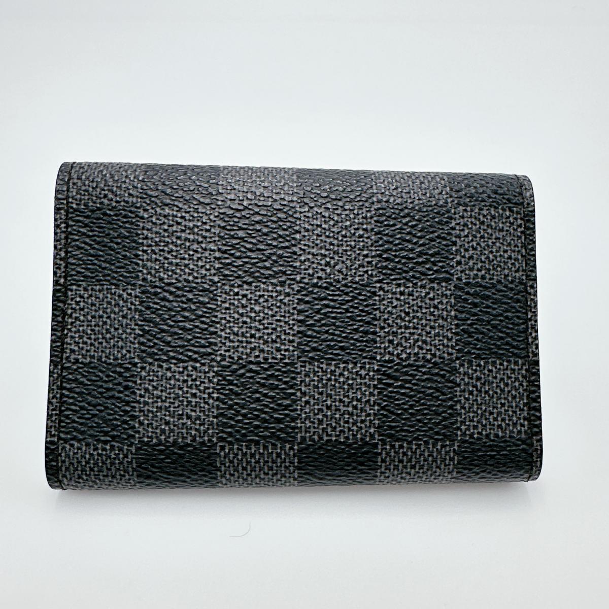Louis Vuitton Key holder N62662 Damier Canvas Black Key Chain 0