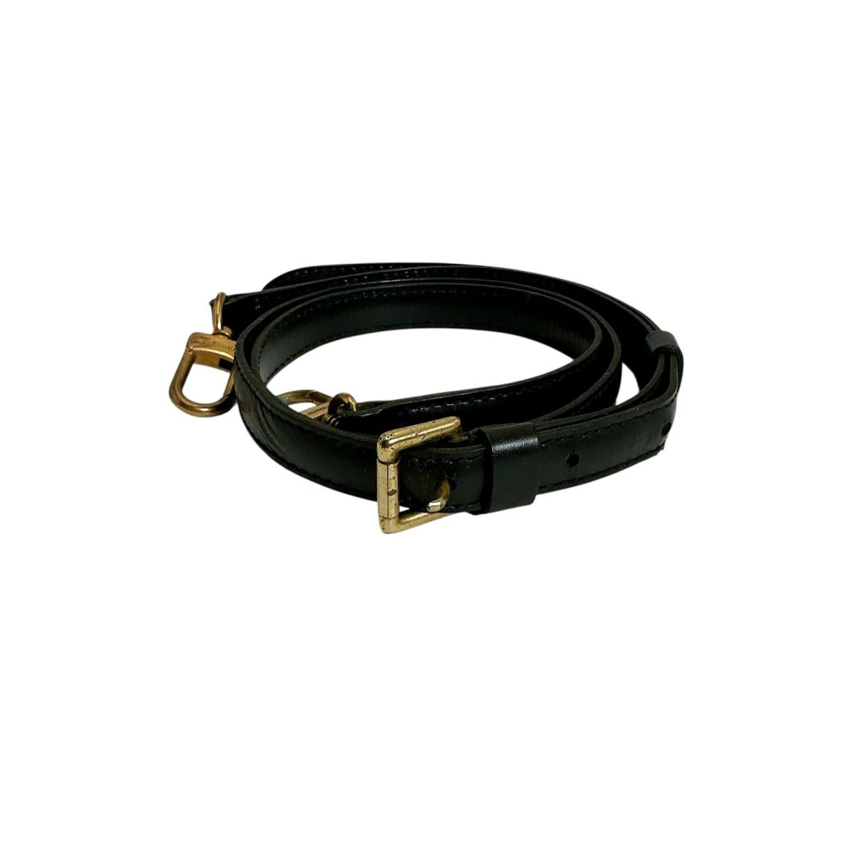 Louis Vuitton strap Epi accessories Leather Black Shoulder Bag