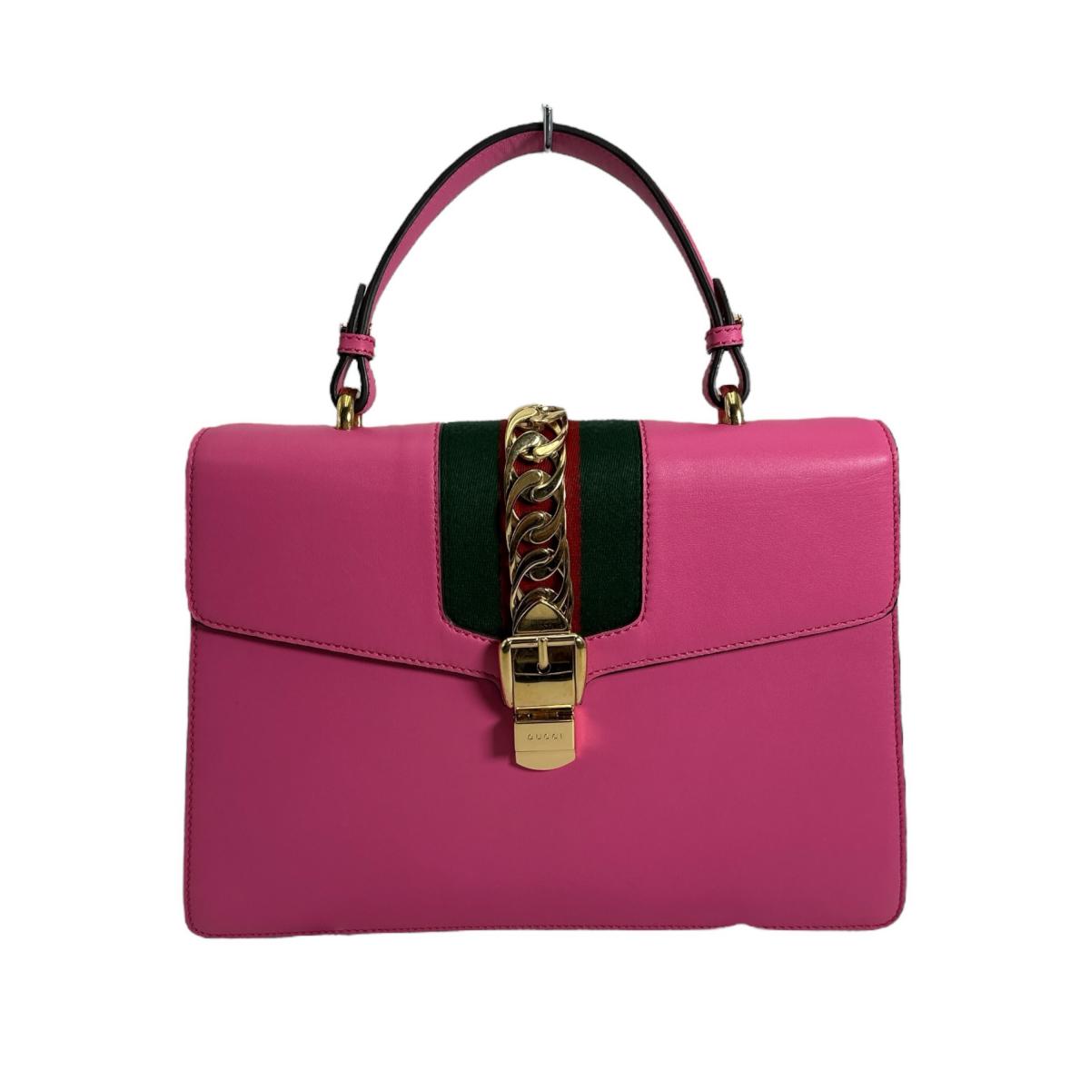 Gucci 2WAY Silvi Leather Pink Handbag