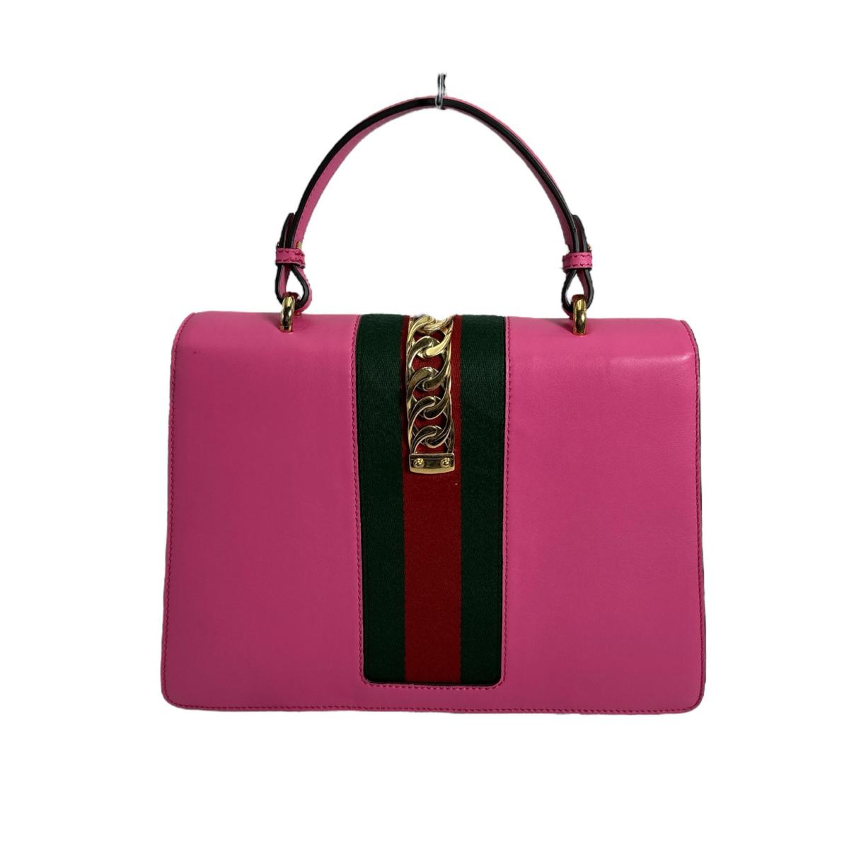 Gucci 2WAY Silvi Leather Pink Handbag