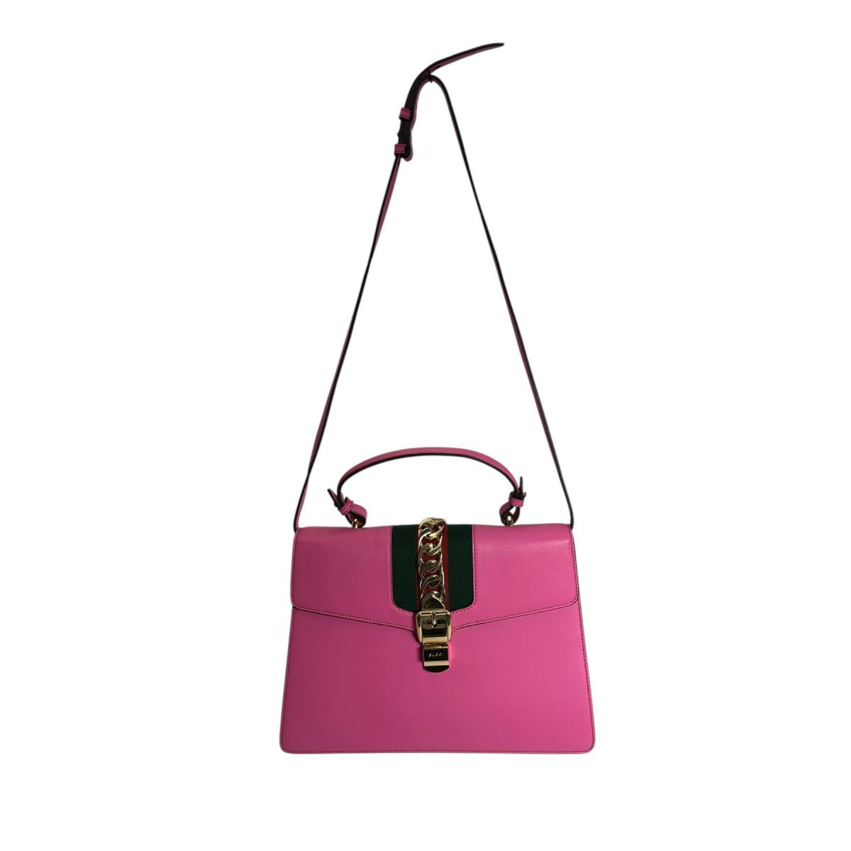 Gucci 2WAY Silvi Leather Pink Handbag